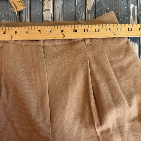 Sag Harbor 100% Pure Wool High Waist Lined Pleated Trousers Pants SZ 10 Brown - Picture 5 of 8